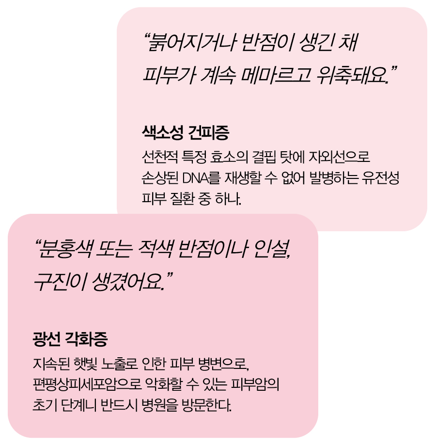 광과민성 피부 질환 설문 조사