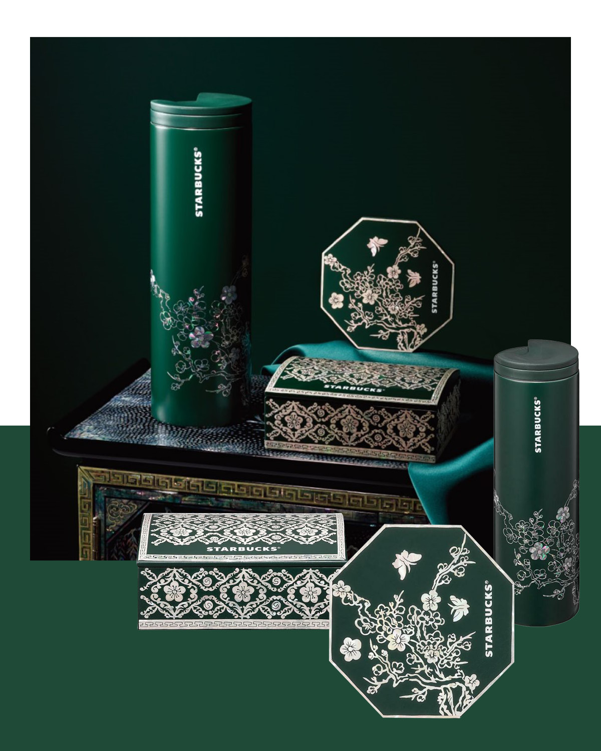 스타벅스 자개 소품 모습