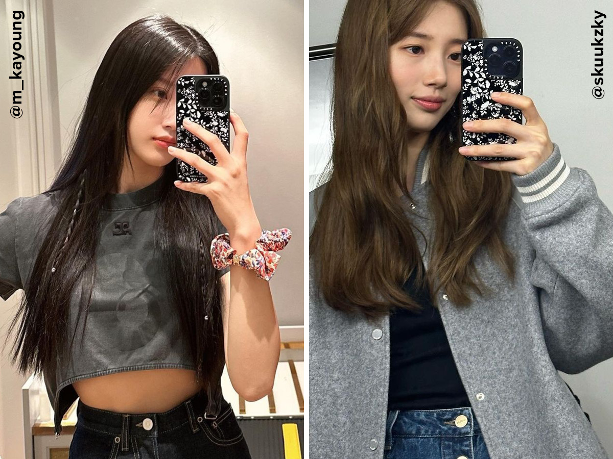 문가영,수지 인스타그램 속 자개 케이스 착용한 모습