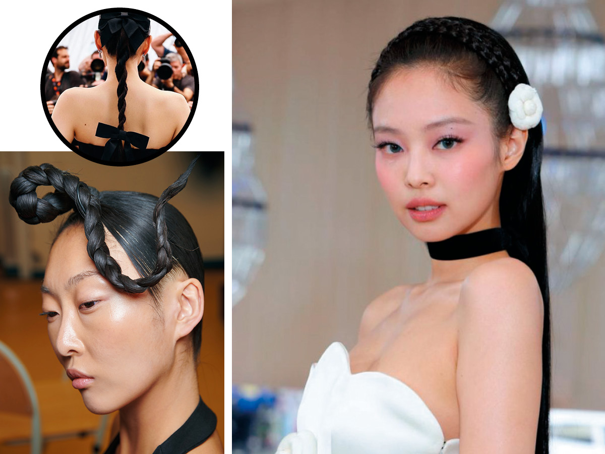 멧 갈라에서 보여준 제니의 댕기 스타일