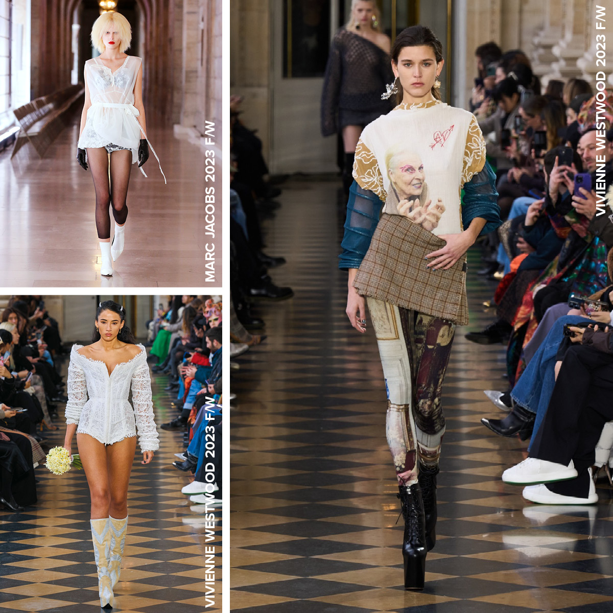 마크제이콥스,비비안 웨스트우드 2023FW 컬렉션 런웨이 모습