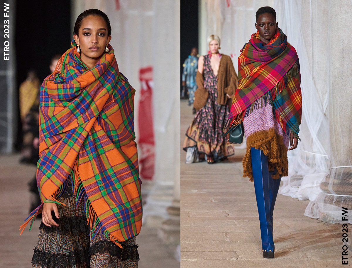 에트로 2023FW 컬렉션 런웨이의 모습