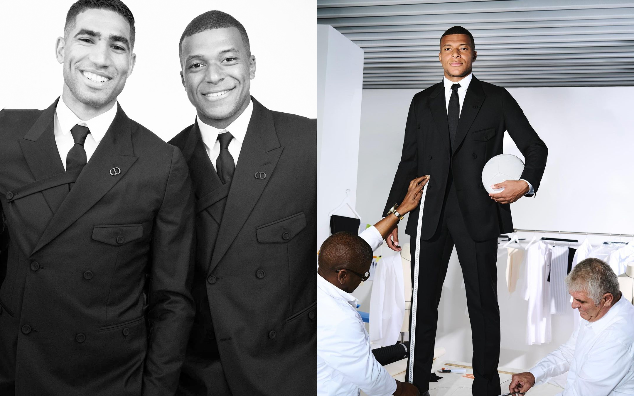 파리 생제르맹 소속 수비수 아치라프 하키미와 공격수 킬리안 음바페