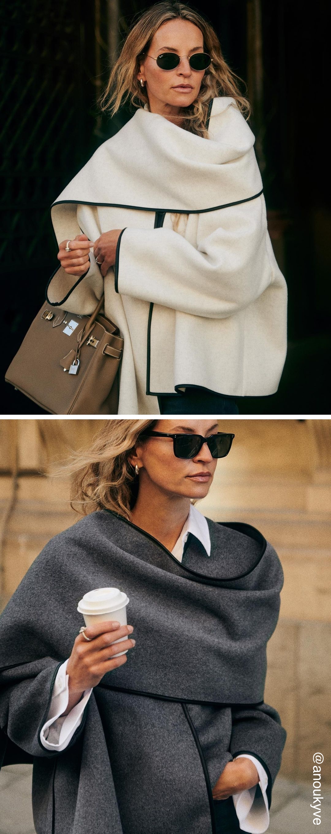 아눅이브의 숄 머플러 스타일링