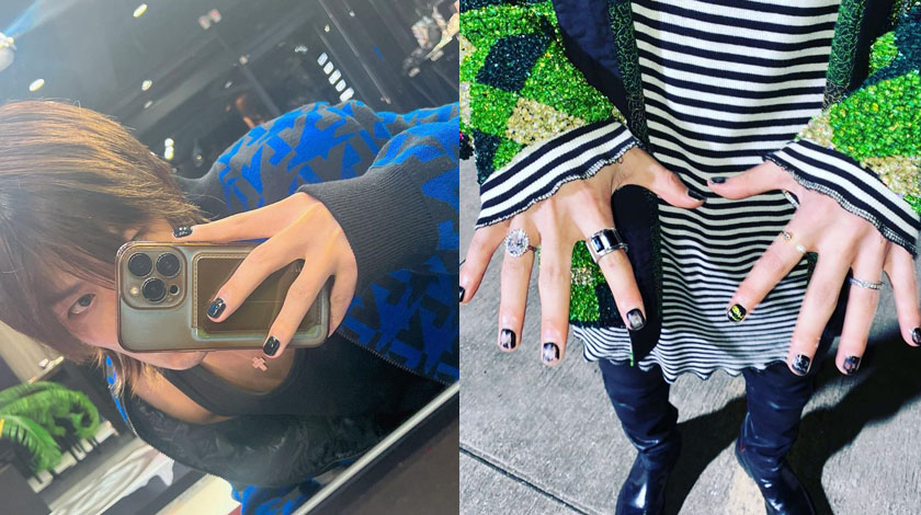 엔시티 유타 블랙 네일