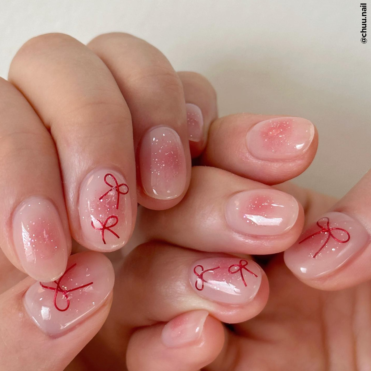 츄네일의 치크 네일 디자인