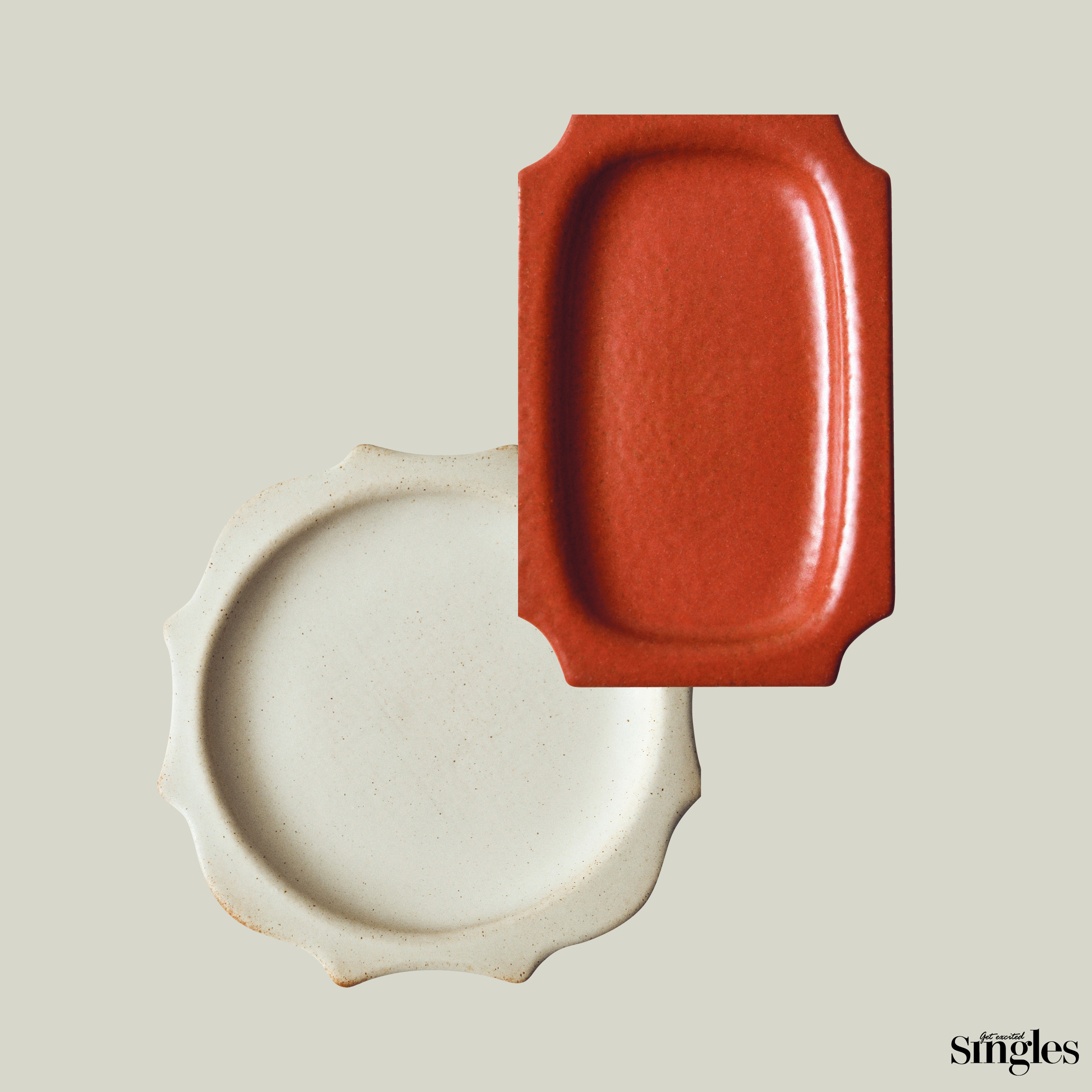 뺴옹 엠 브런치 라운드 플레이트 플로럴 화이트