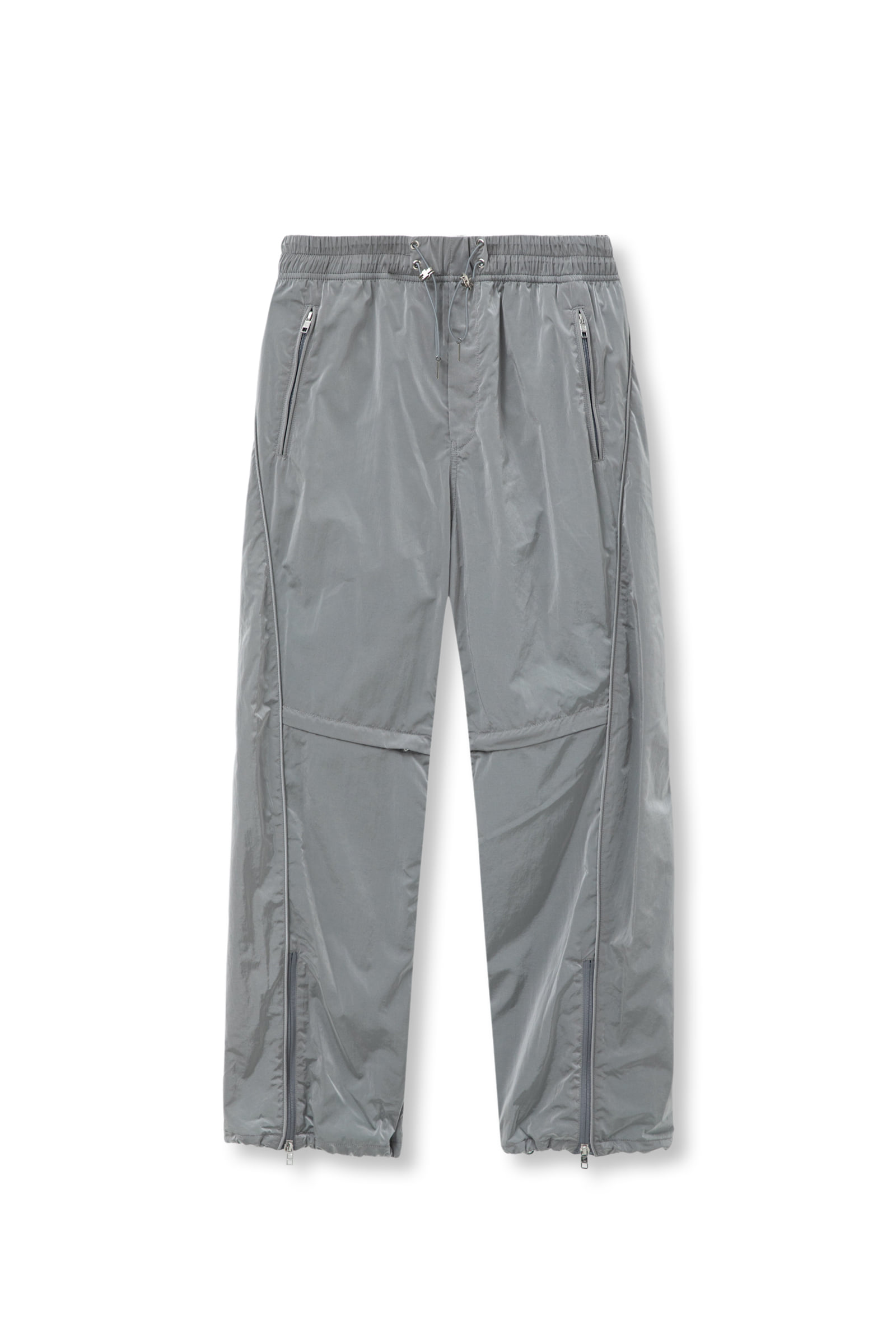 우영미 그레이 나일론 트랙 팬츠