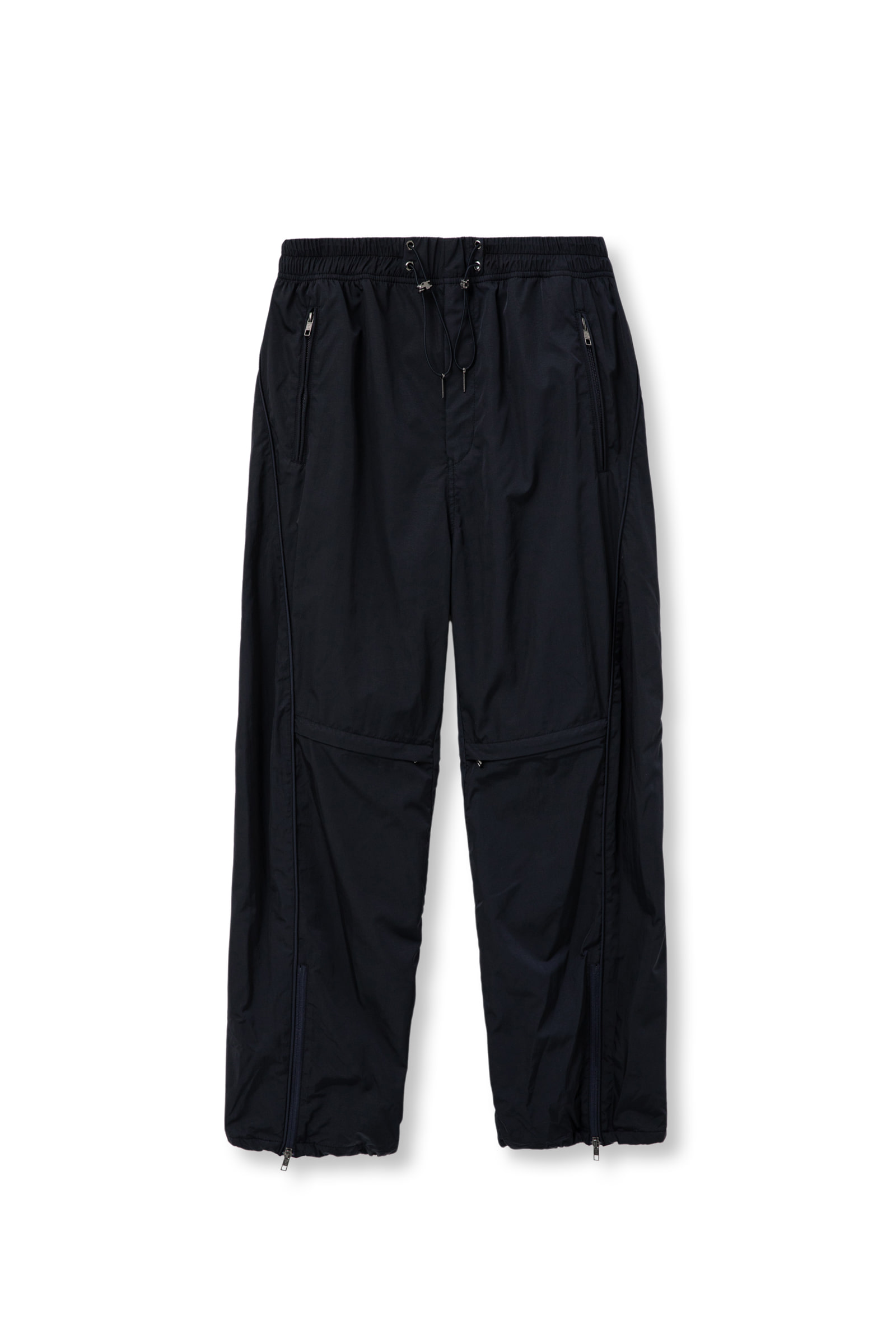 우영미 네이비 나일론 트랙 팬츠