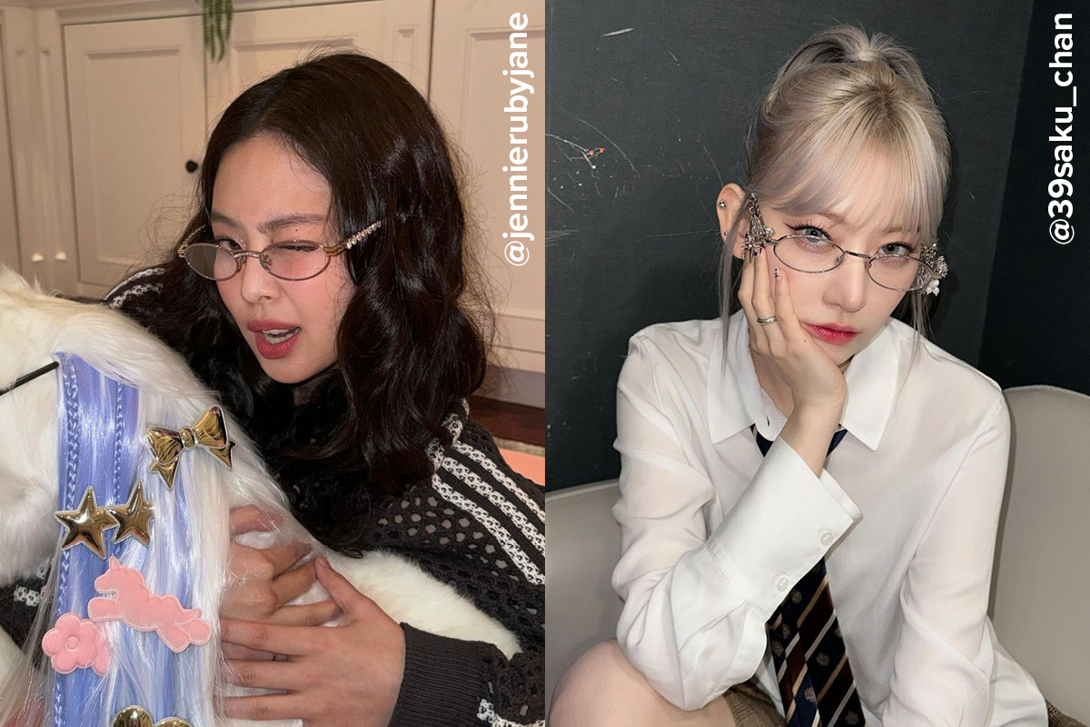 안경 꾸미기에 압장서는 제니, 사쿠라