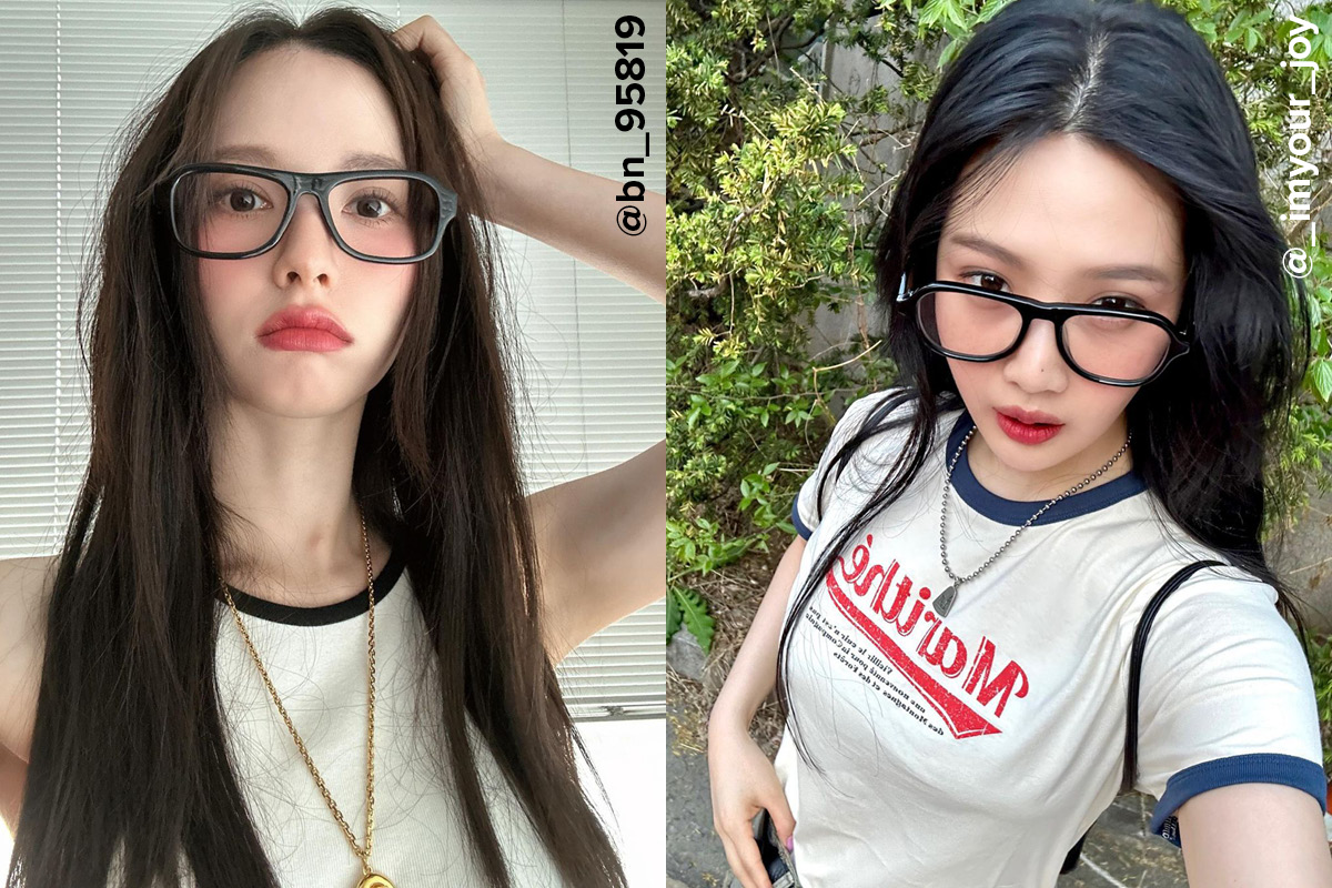 김지연과 조이의 뿔테 안경