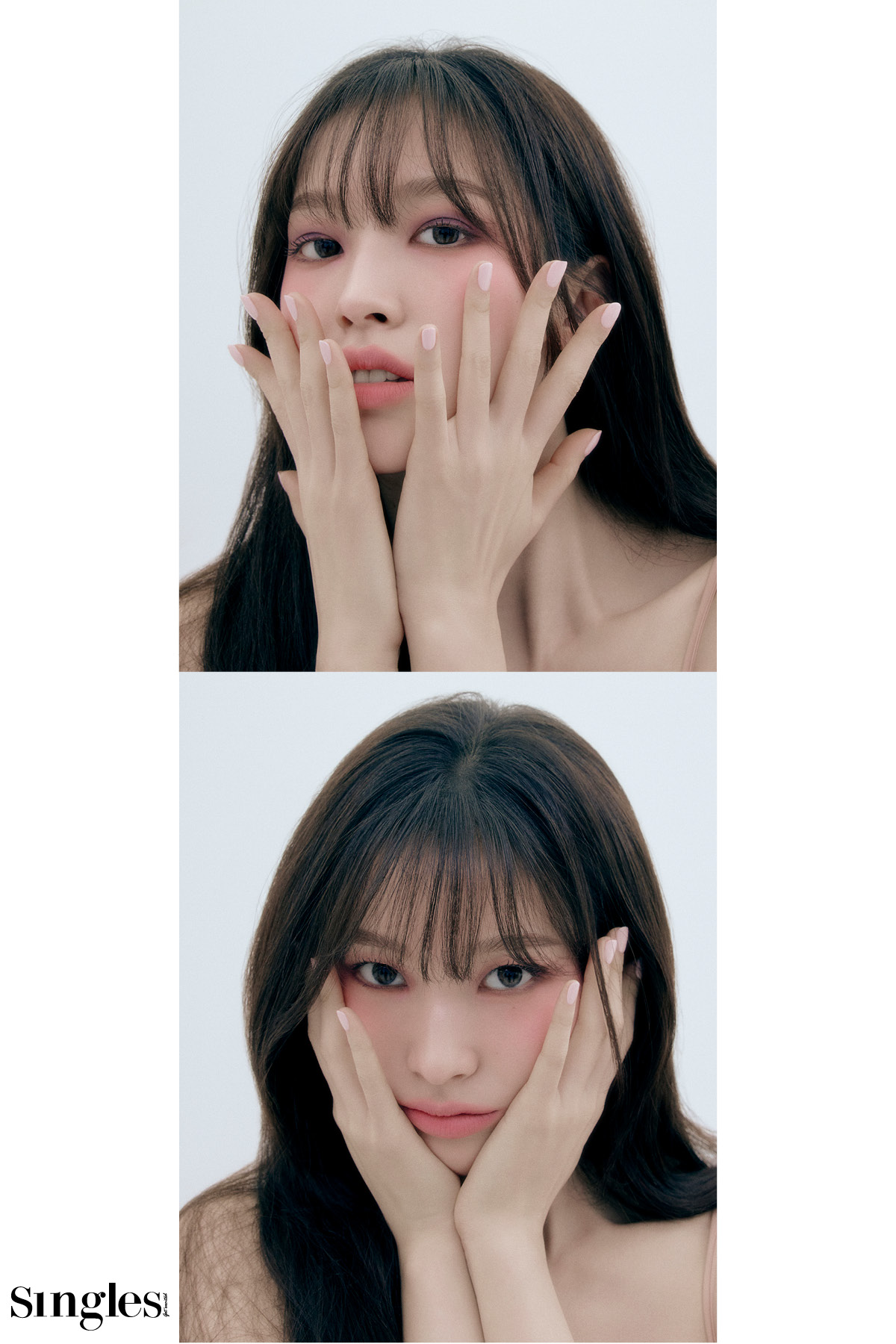 오마이걸 아린의 싱글즈 화보, 아린, 오마이걸 아린, 아린 싱글즈, 아린 싱글즈 화보, 아린 메이크업, 아린 립, 아린 핑크셰도,