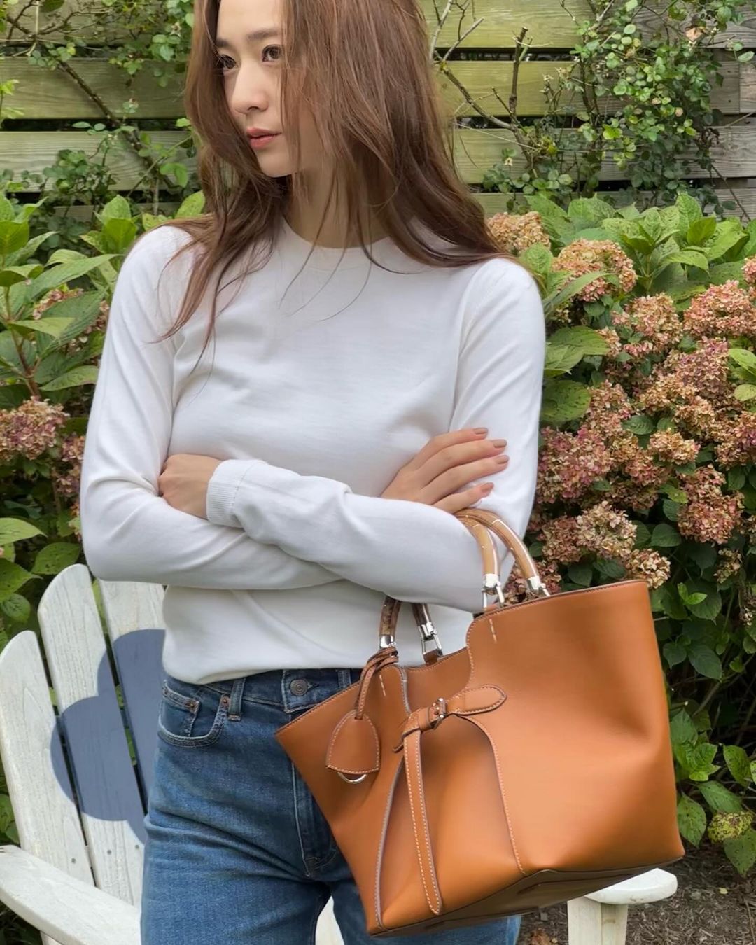 랄프 로렌 2025 스프링쇼에 참석한 가수 겸 배우 정수정