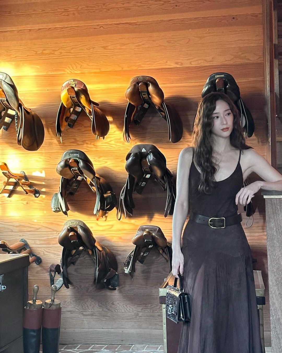 랄프 로렌 2025 스프링쇼에 참석한 가수 겸 배우 정수정