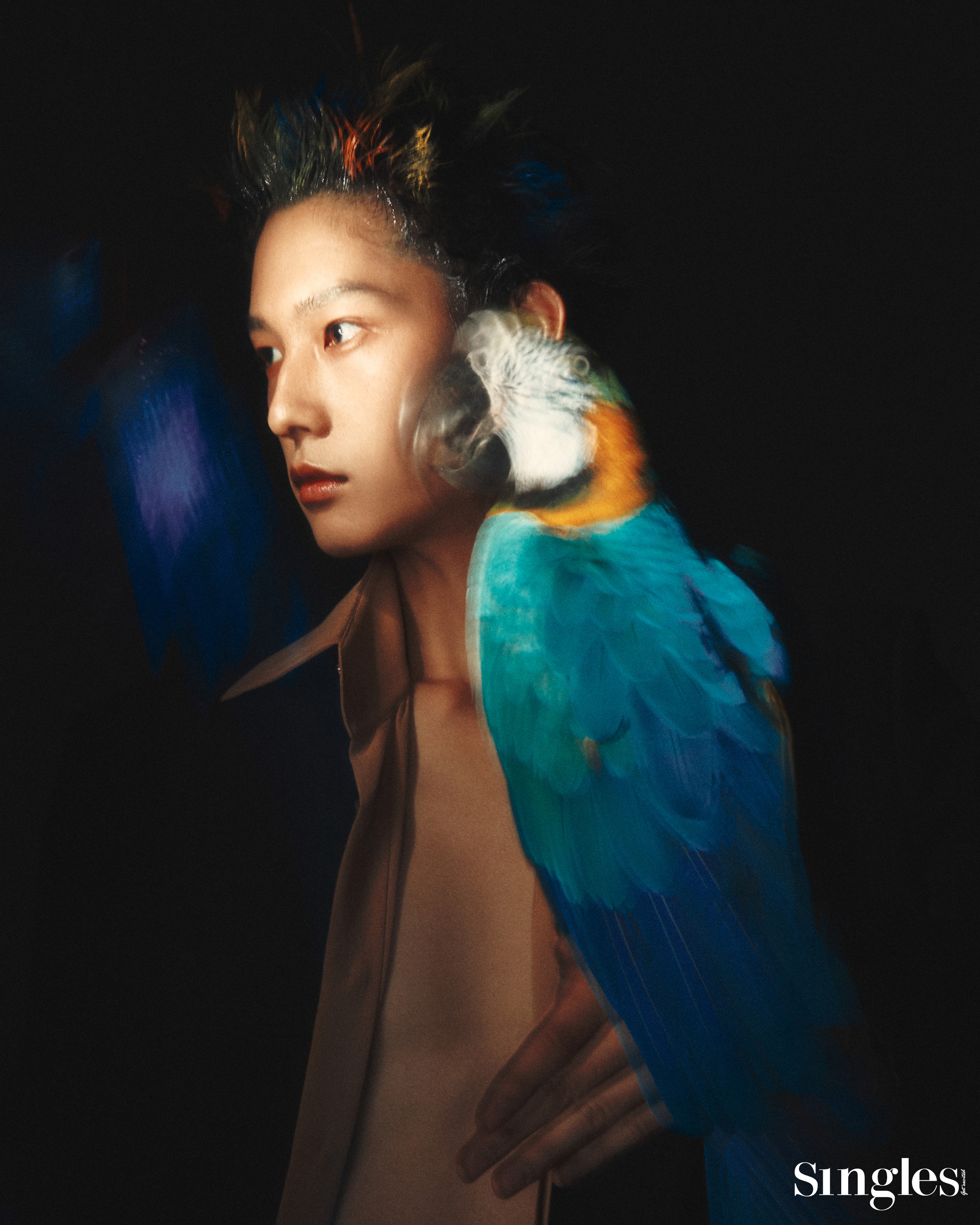 싱글즈 패션 화보, 라이징 모델, 생 로랑 by 안토니 바카렐로