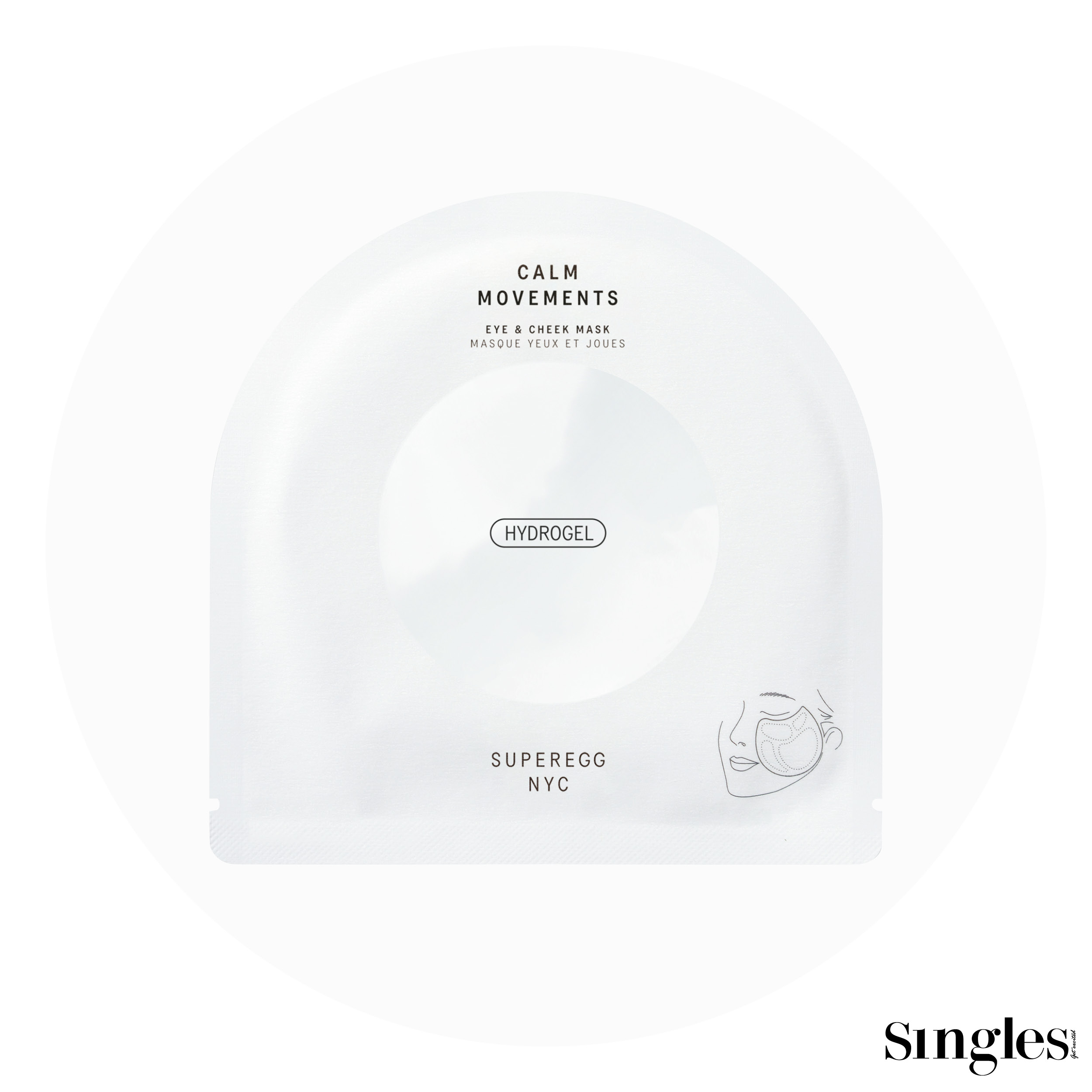 수퍼에그 캄무브먼트 아이앤드치크 마스크 5매