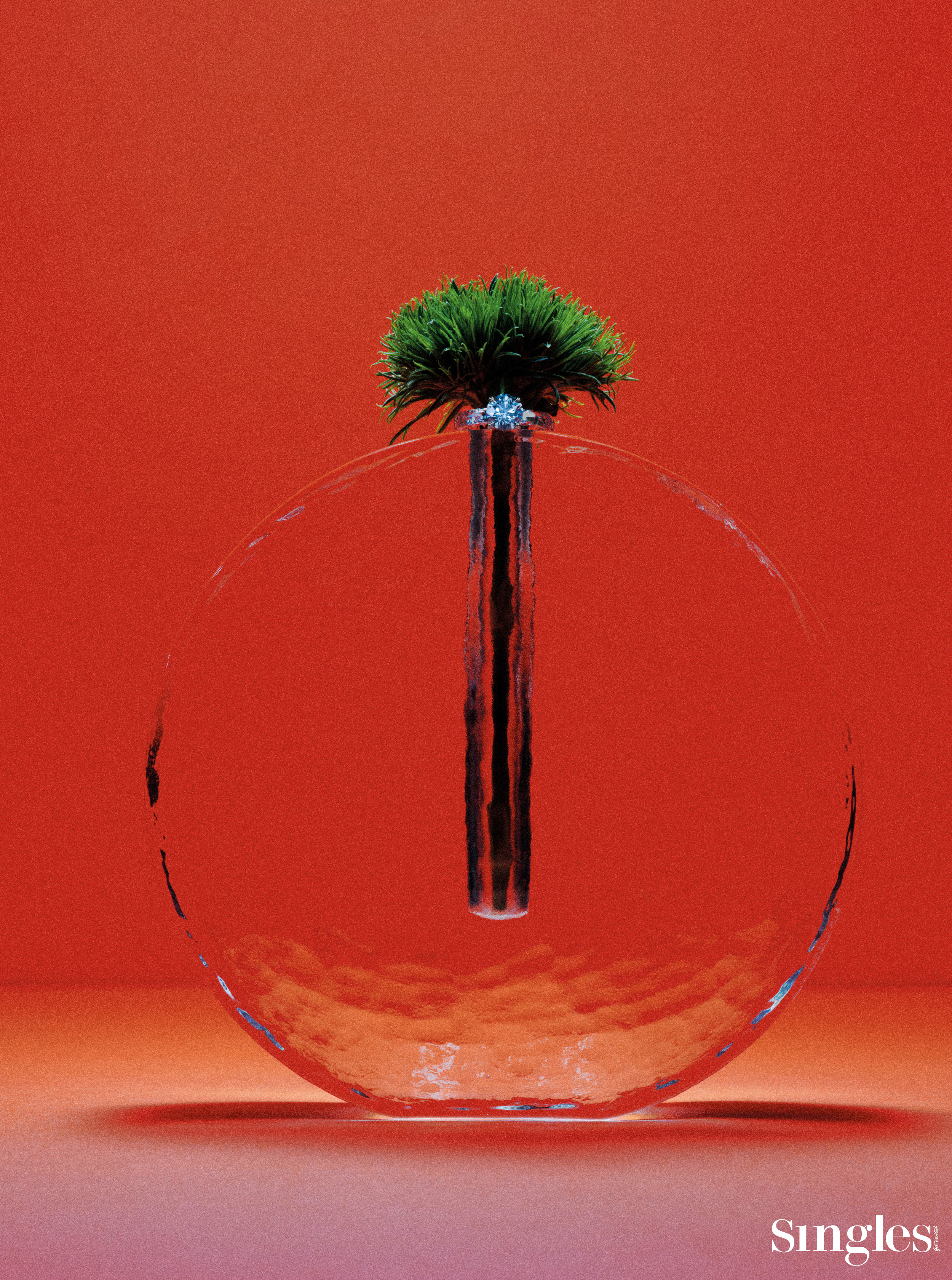 랩 그로운 블루 다이아몬드와 랩 그로운 사파이어 밴드 링, 디자인 랩 by 더 퓨처락스