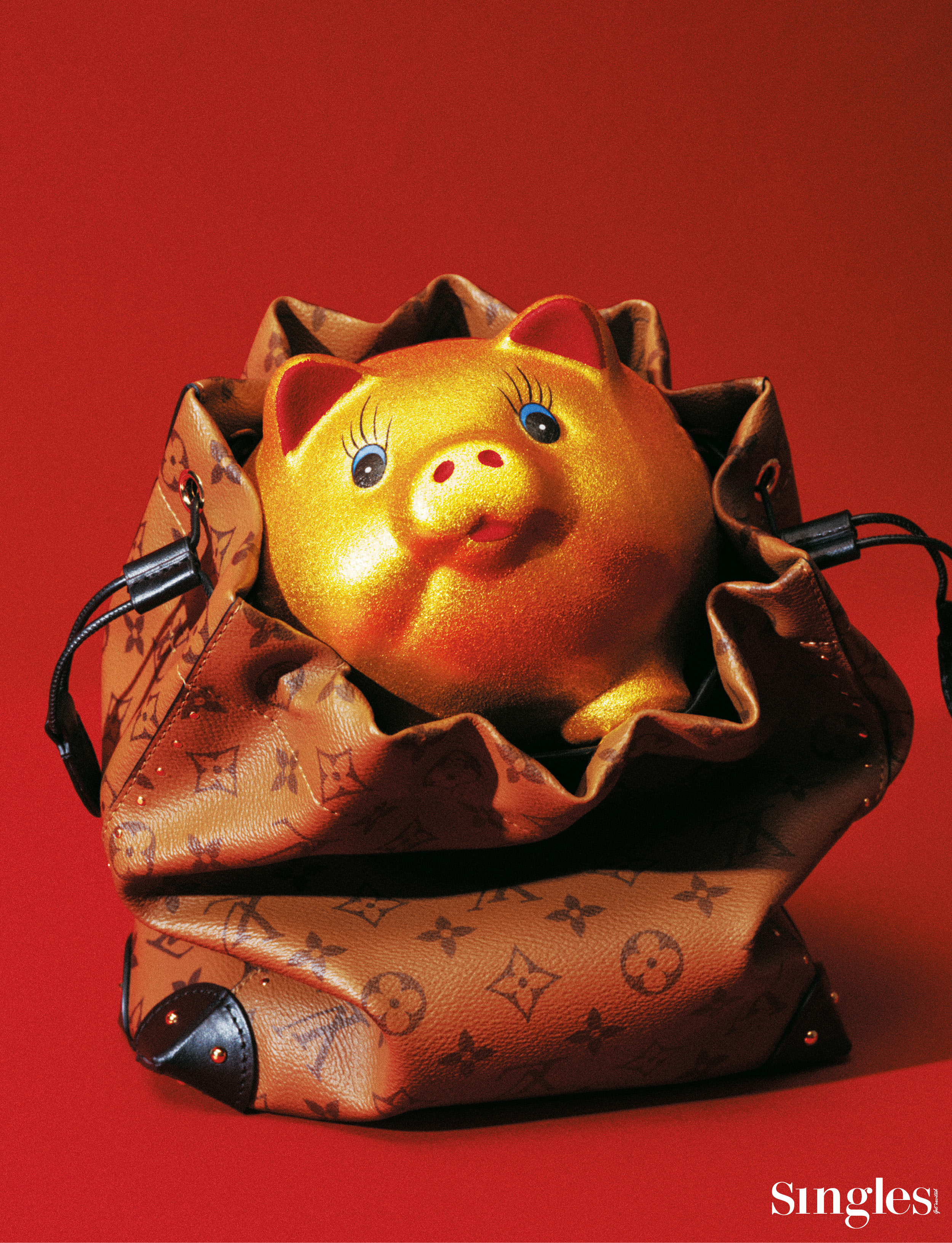 패션, 패션 화보, 싱글즈 패션 화보, 복주머니 백, 루이 비통