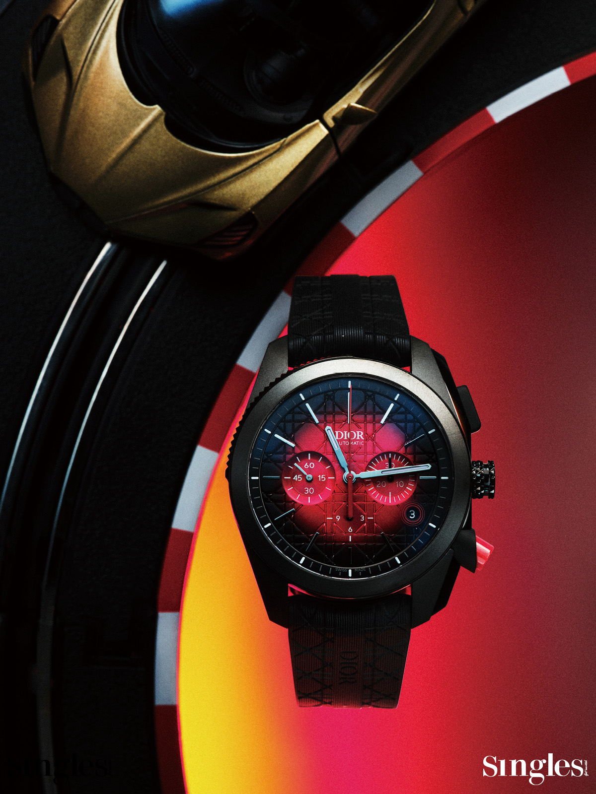 디올 타임피스 쉬프르 루즈 크로노그래프 워치