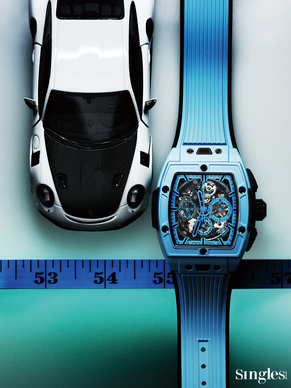 위블로 스피릿 오브 빅뱅 스카이 블루 세라믹 워치