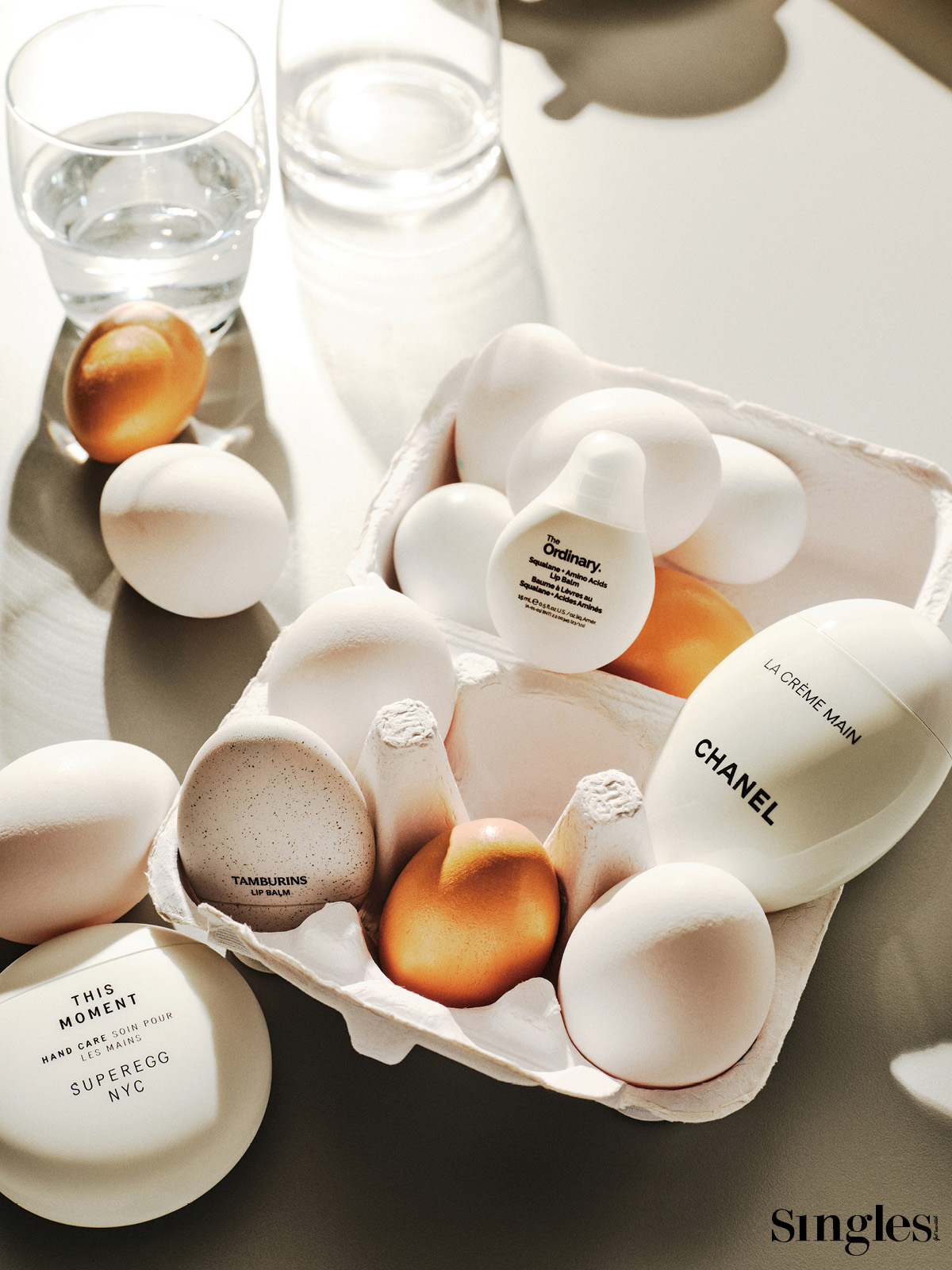 수퍼에그 디스모먼트 핸드케어, 탬버린즈 에그 립밤 밀크티, 디오디너리 스쿠알란 + 아미노 애시즈 립밤, 샤넬 라 크렘 망