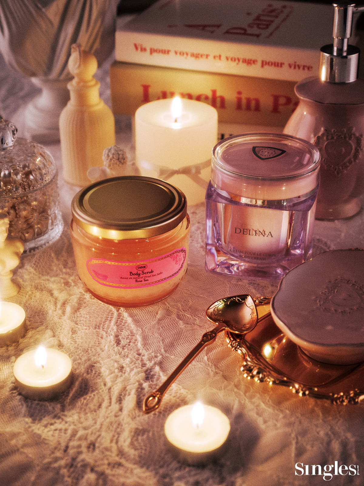  사봉 바디스크럽 로즈티, 사봉 스크럽 하트 스푼, 퍼퓸 드 말리 델리나 바디크림