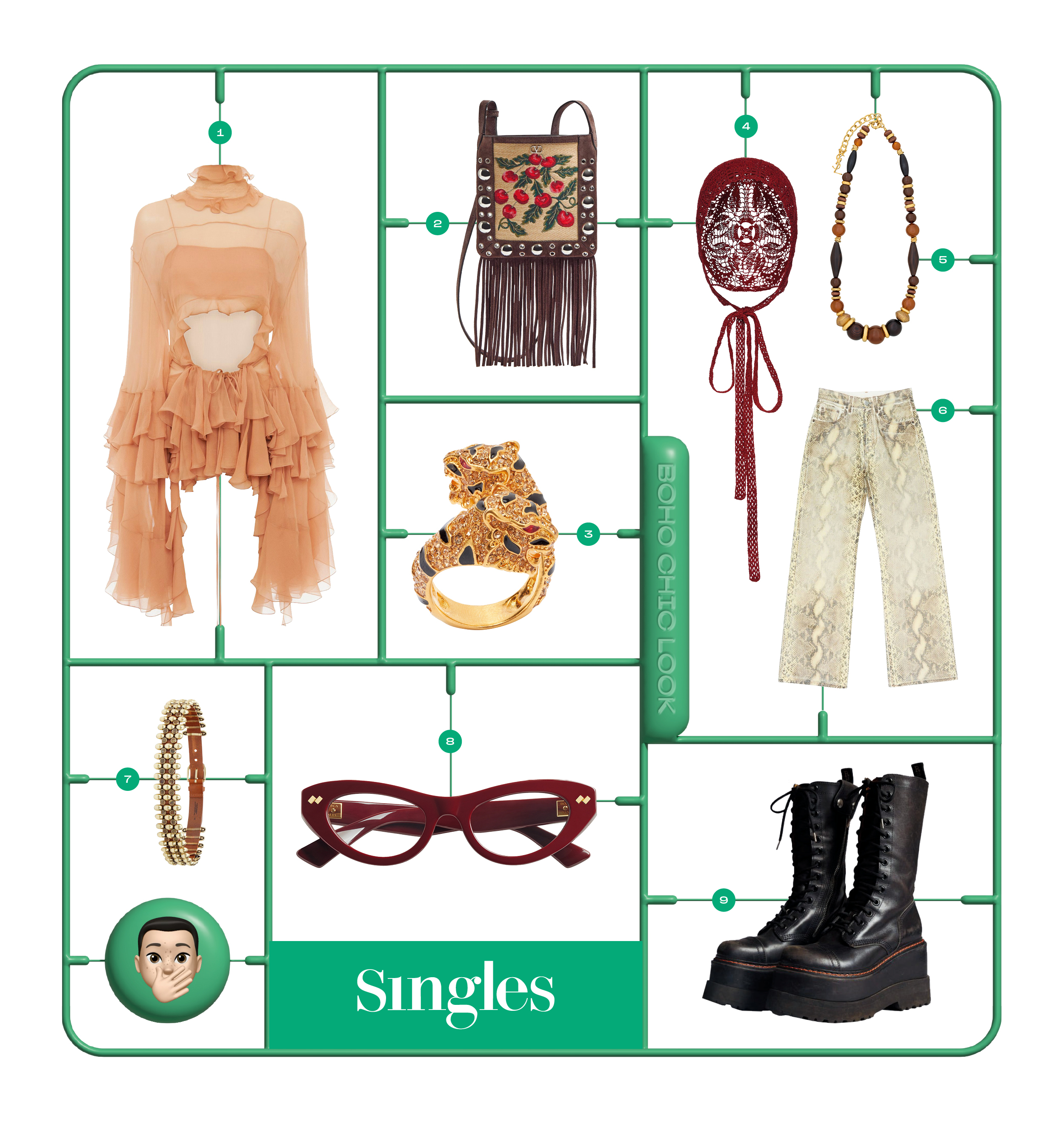 끌로에, 발렌티노 가라바니, 로베르토 카발리, 마그다 부트림, 생로랑 by 안토니 바카렐로, 아크네 스튜디오, 이자벨 마랑, 보테가 베네타, R13