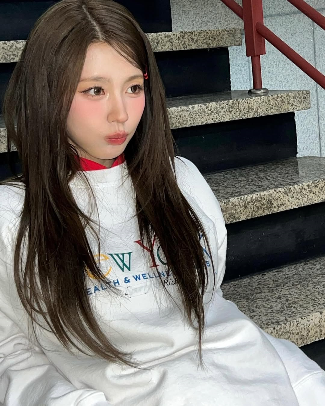 아이들 미연 카키 브라운 헤어