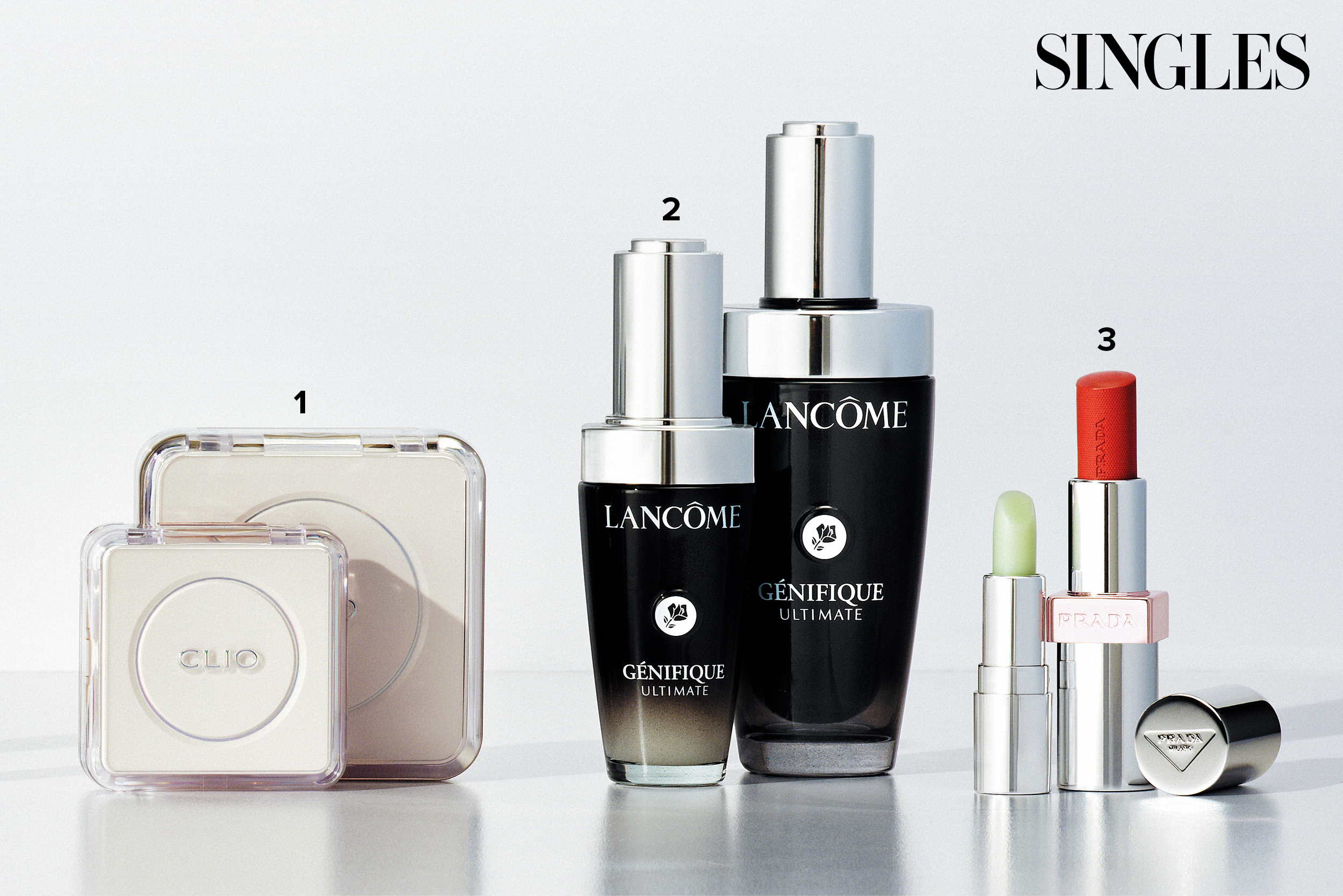 여름 뷰티필수템이미지, 클리오, 랑콤,프라다 뷰티, 미니사이즈, 뷰티미니템, 클리오팩트,