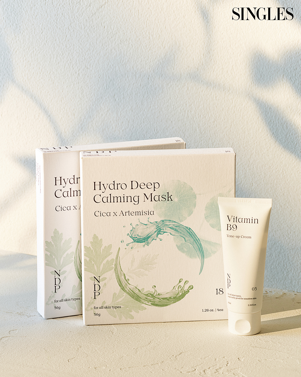 비타민 B9 톤업 미백 크림 65ml, 시카 쑥 하이드로 딥 카밍 마스크 제품 이미지 