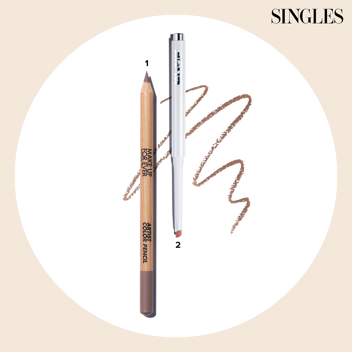 메이크업 포에버 아티스트 컬러 펜슬 506 엔드리스 카카오 1.41g3 만6천원, 글맆 글루 립 라이너 02 스티커 피치