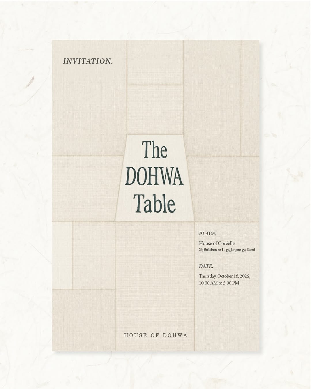 도화가인의 북촌 팝업 스토어 '도화식탁'