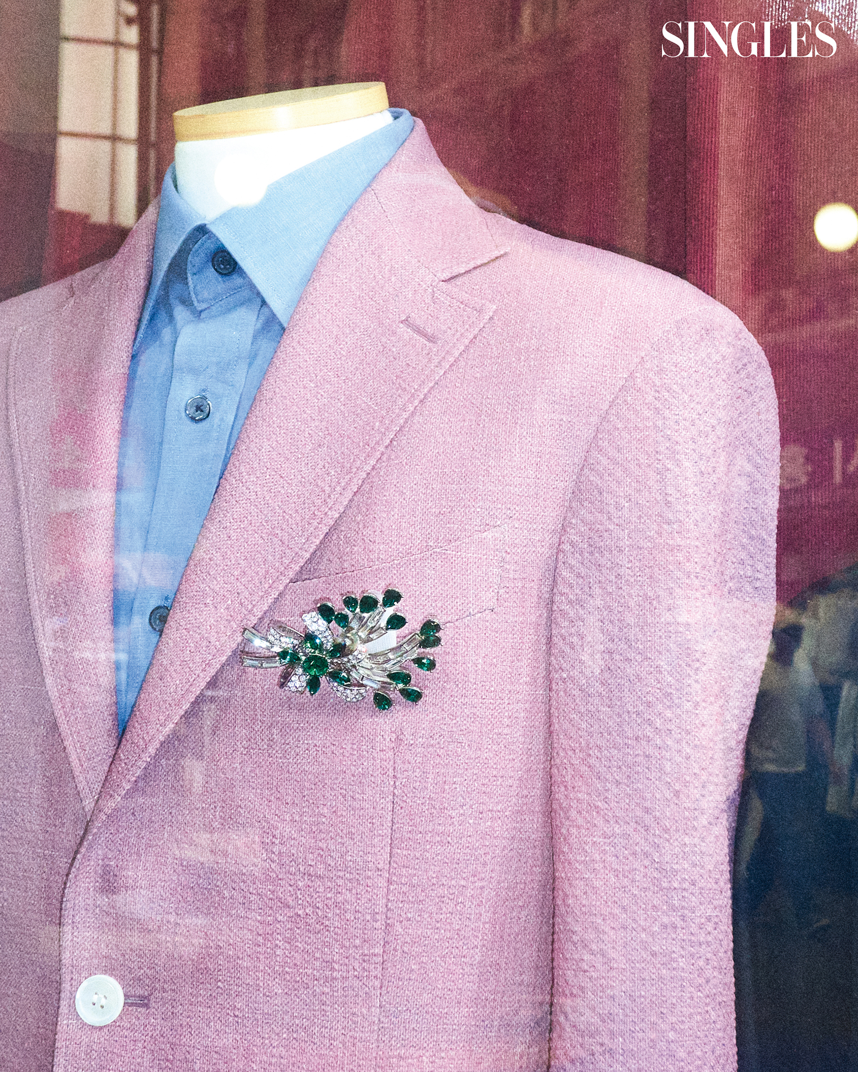 돌체엔 가바나 에메랄드 그린 브로치