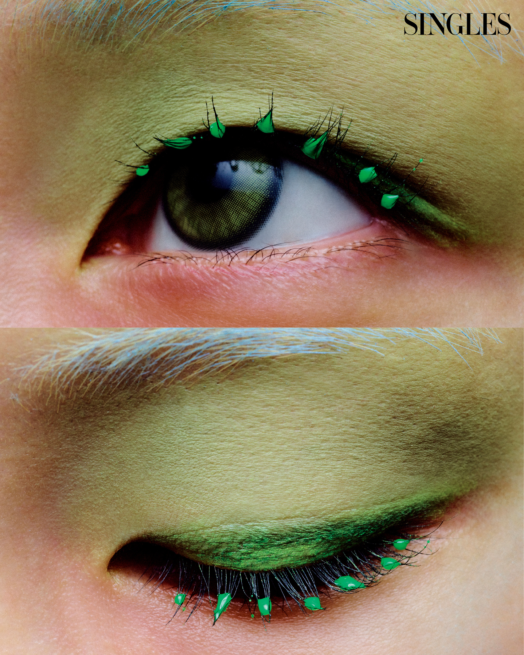 싱글즈 12월 호 그린 메이크업 이미지