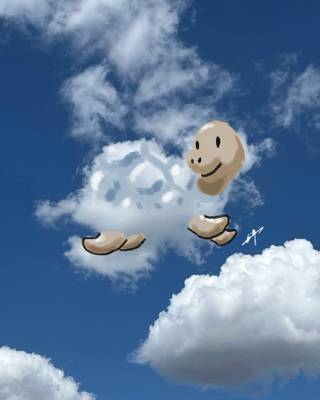 구름으로 그린 거북이