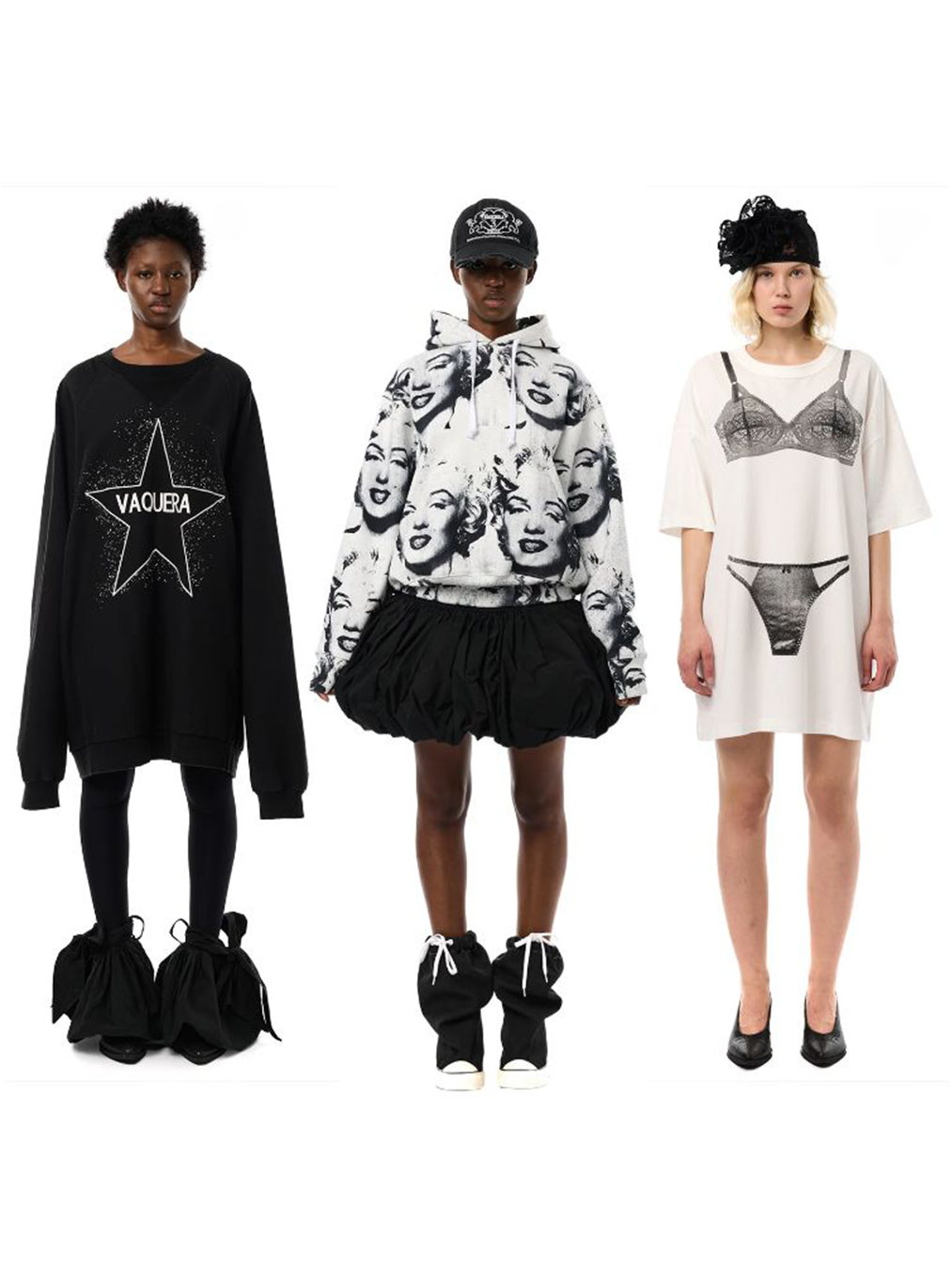 바퀘라의 탑, 스커트, 신발, 모자 사진