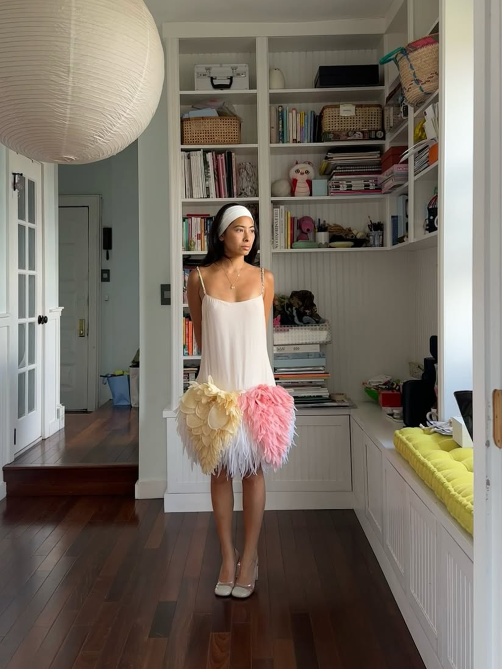 미우미우 2017 컬렉션 피스를 입은 미셸 리의 사진