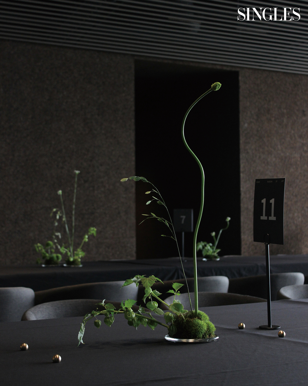 호암미술관에서 열린 루이즈 부르주아 전시 오프닝 디너를 위한 꽃.